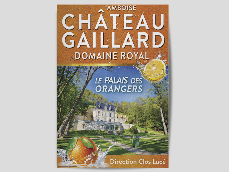 Affiche pour le Château Gaillard, indispensable de la communication, réalisée par Les Presses Montrichardaises.