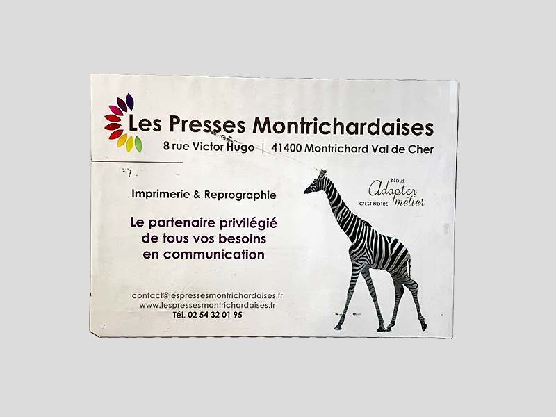 Magnétique réalisé par Les Presses Montrichardaises, imprimerie à Montrichard.