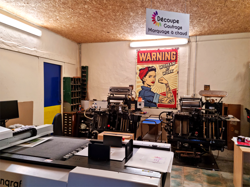 Intérieur des Presses Montrichardaises, imprimerie à Montrichard.